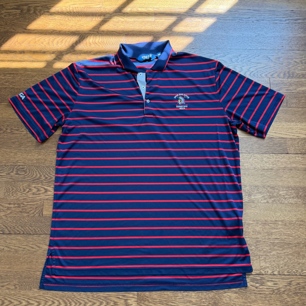 Polo by Ralph Lauren Navy and Red Striped Men’s U.S. Open Polo